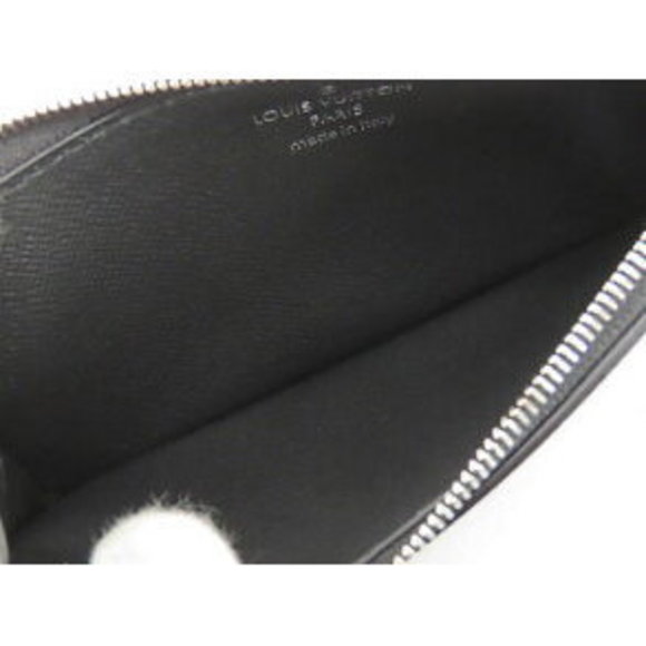 Louis Vuitton Business Holder Case Noir Taiga Pass Wallet Card Coin Black - Picture 8 of 9